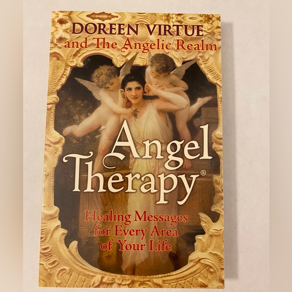 RARE SET* Doreen Virtue - Angel Therapy Handbook and Gold Gilded Oracle Deck - Picture 3 of 6